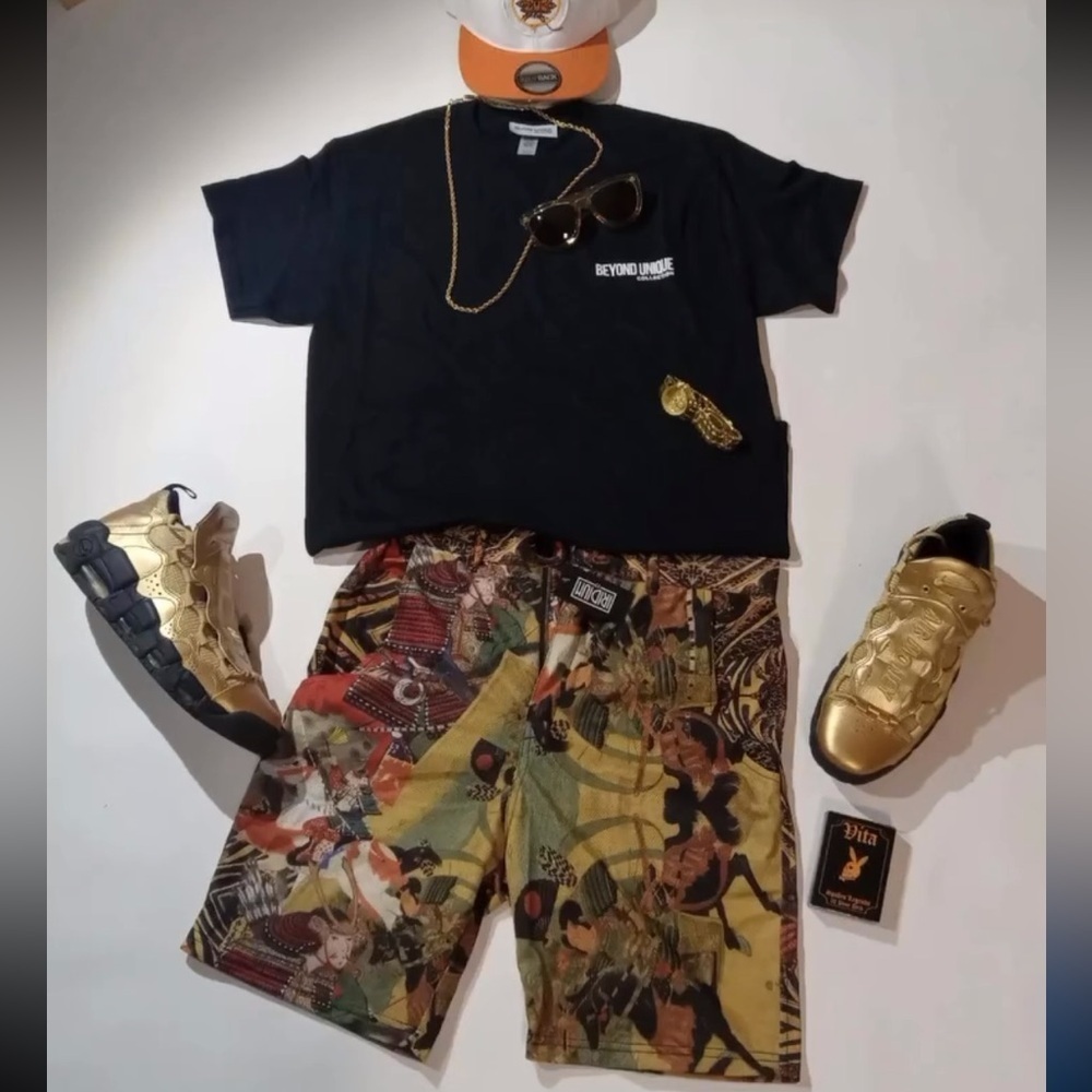 Iridium 77 Oriental perforated shorts